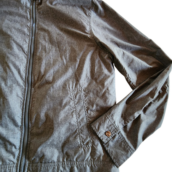 Michael Kors Jacket Mens Medium Gray Windbreaker Bomber Coat Full Zip Lined - Picture 3 of 8